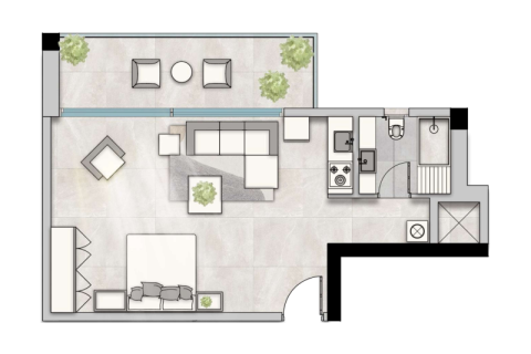 Apartman u gradu Al Zorah, Ajman, UAE 1 soba, 56 m2 Br. 690108 - Slika 7