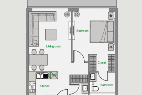 Apartmán v Arjan, Dubai, SAE 1 izba, 51 m2 č. 732632 - Fotografia 7