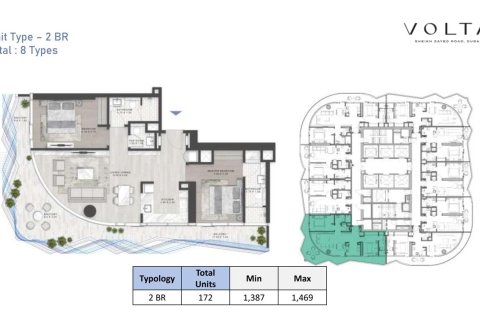 Apartmen di VOLTA RESIDENCES di Downtown Dubai (Downtown Burj Dubai), UAE 1 bilik tidur, 63 meter persegi № 704899 - foto 7