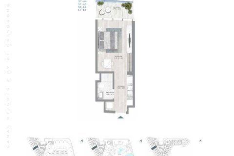 Apartemen di CANAL HEIGHTS 2 di Business Bay, Dubai, UEA 1 ruangan, 38 m2 nomor 704897 - foto 7