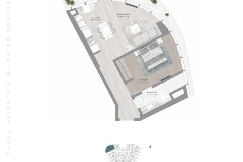 Apartemen di CANAL HEIGHTS 2 di Business Bay, Dubai, UEA 1 ruangan, 38 m2 nomor 704897 - foto 8