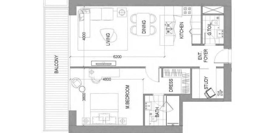 Apartmán v Avior by Acube v Al Wasl, Dubai, SAE 1 spálňa, 94.76 m2 č. 718371