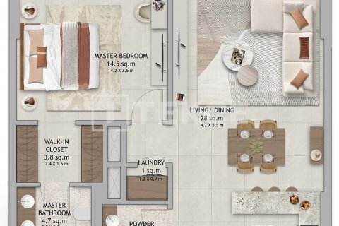 Byt v Dubai Land, SAE 2 ložnice, 152 m² Č.: 513000 - fotografie 21