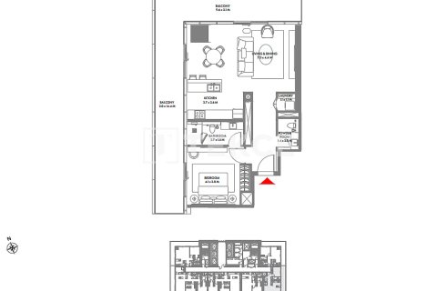 Apartament de vânzare în Dubai Harbour, Dubai, EAU 2 dormitoare, 159 mp.  №699559 - poză 19