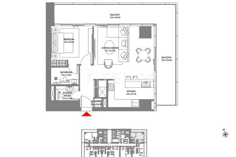 Apartament de vânzare în Dubai Harbour, Dubai, EAU 2 dormitoare, 159 mp.  №699559 - poză 20