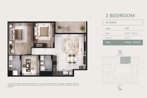 Apartmen di Dubai South (Dubai World Central), UAE 1 bilik, 33 meter persegi № 728403 - foto 17