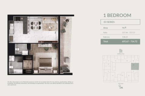 Apartmen di Dubai South (Dubai World Central), UAE 1 bilik, 33 meter persegi № 728403 - foto 16