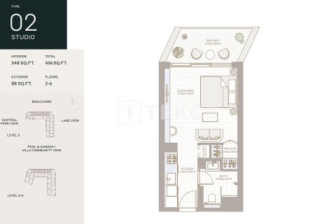 Apartman u Dubai, UAE 2 spavaćih soba, 120 m2 Br. 707709 - fotografija 20