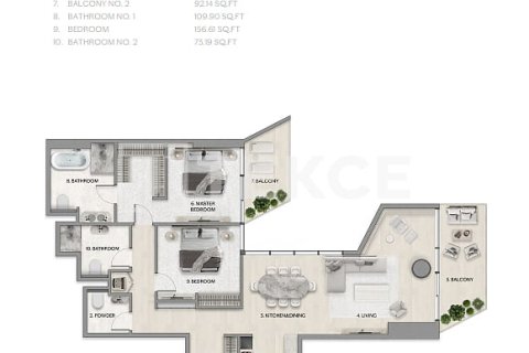Huoneisto Al Reem Island, Abu Dhabi, Arabiemiraatit 3 makuuhuonetta, 223 m2 № 707708 - kuva 20