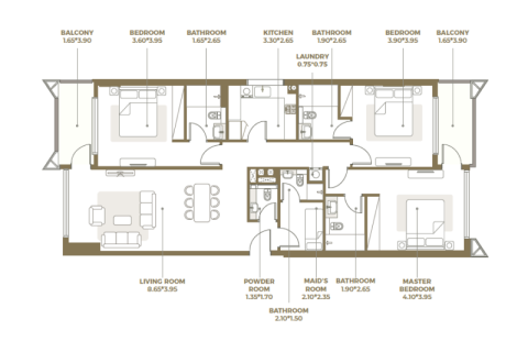 Apartamento para venda em Al Furjan, Dubai, EAU 1 quarto, 72 m2 № 732466 - foto 5