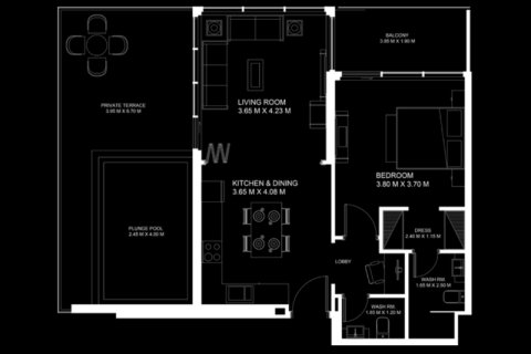 Apartmen di Al Furjan, Dubai, UAE 1 bilik tidur, 77 meter persegi № 732464 - foto 6