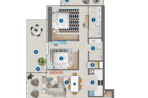 Lakás itt: Downtown Dubai (Downtown Burj Dubai), EAE, 1 szoba, 38 m², azonosító: 732462 - fénykép 7