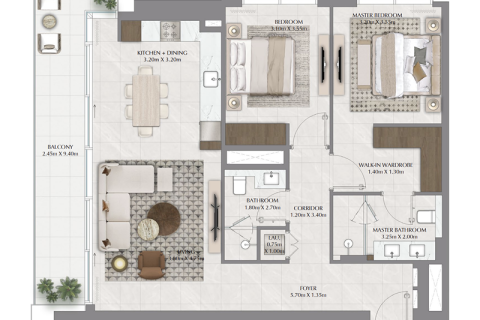 Apartament na sprzedaż w Dubai Creek Harbour (The Lagoons), Dubai, ZEA 1 sypialnia, 71 mkw., nr 689668 - zdjęcie 5