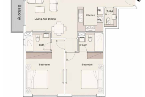 דירה למכירה ב Jumeirah Village Circle, Dubai, איחוד האמירויות  1 חדר, 36 מ"ר, מספר 732479 - תמונה 11