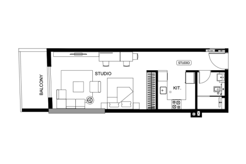 Apartmen di Jumeirah Village Circle, Dubai, UAE 1 bilik, 38 meter persegi № 732476 - foto 3