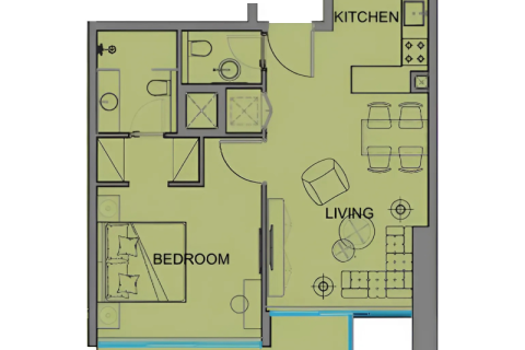 Apartman u Jumeirah Village Triangle, Dubai, UAE 1 soba, 30 m2 Br. 732777 - fotografija 3