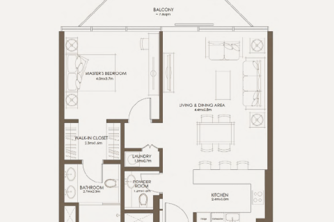 Apartment in Abu Dhabi, UAE 1 bedroom, 98 sq.m. № 689842 - photo 5