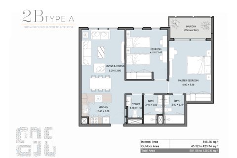 Apartament de vânzare în Masdar City, Abu Dhabi, EAU 1 dormitor, 59 mp. №728620 - poză 11