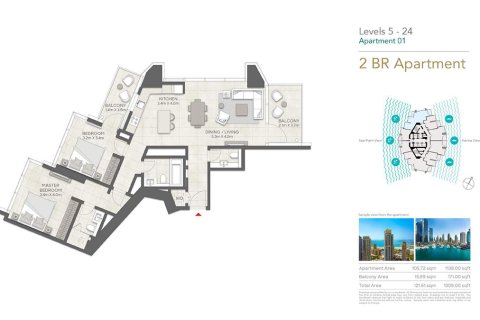 Dzīvoklis LIV MARINA Dubai Marinajā, AAE 1 istaba, 48 m2 Nr. 728623 - attēls 13