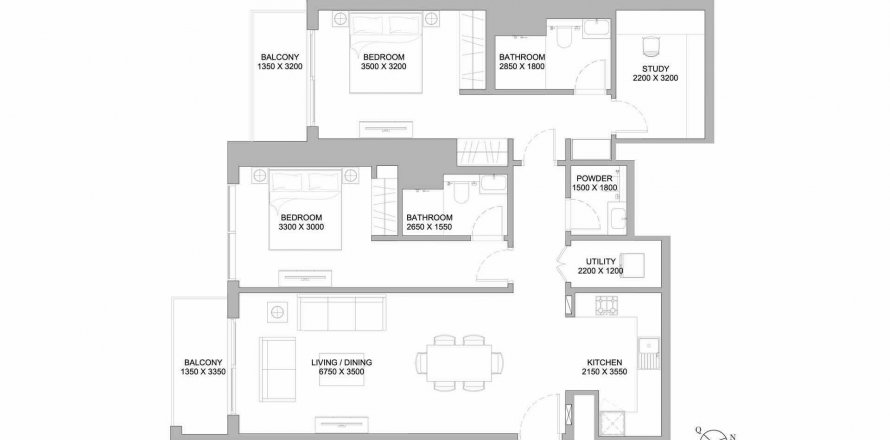 Appartement in Nadd Al Sheba, Dubai, VAE 2 slaapkamers, 123 vr.m. nr 303655