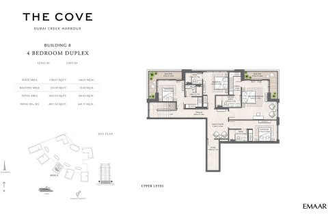 Apartemen di THE COVE di Dubai Creek Harbour (The Lagoons), UEA 1 kamar tidur, 73 m2 nomor 704930 - foto 13
