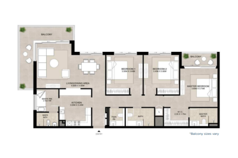 Apartment sa Town Square, Dubai, UAE 1 silid-tulugan, 59 sq.m. № 732534 - larawan 7