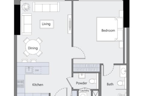 Appartamento in vendita a Jumeirah Village Circle, Dubai, EAU 1 camera da letto, 64 mq. № 732529 - foto 8