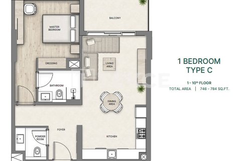 Apartament de vânzare în Ras Al Khaimah, EAU 2 dormitoare, 98 mp.  №739688 - poză 21