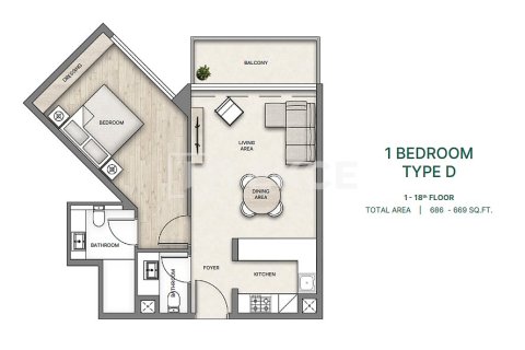 Apartament de vânzare în Ras Al Khaimah, EAU 2 dormitoare, 98 mp.  №739688 - poză 22
