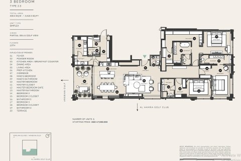 Apartman u gradu Ras Al Khaimah, UAE 3 spavaće sobe, 308 m2 Br. 727113 - Slika 30