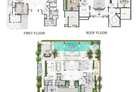 Vila v Palm Jumeirah, Dubai, SAE 5 ložnice, 1183 m² Č.: 689829 - fotografie 3