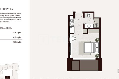 Jumeirah Village Circle, Dubai, BAE’de satılık daire 1 oda, 44 m&sup2; No 730850 - fotoğraf 19