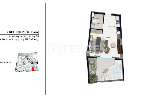 Lakás itt: Jumeirah Village Circle, Dubai, EAE, 1 hálószoba, 69 m², azonosító: 730835 - fénykép 21