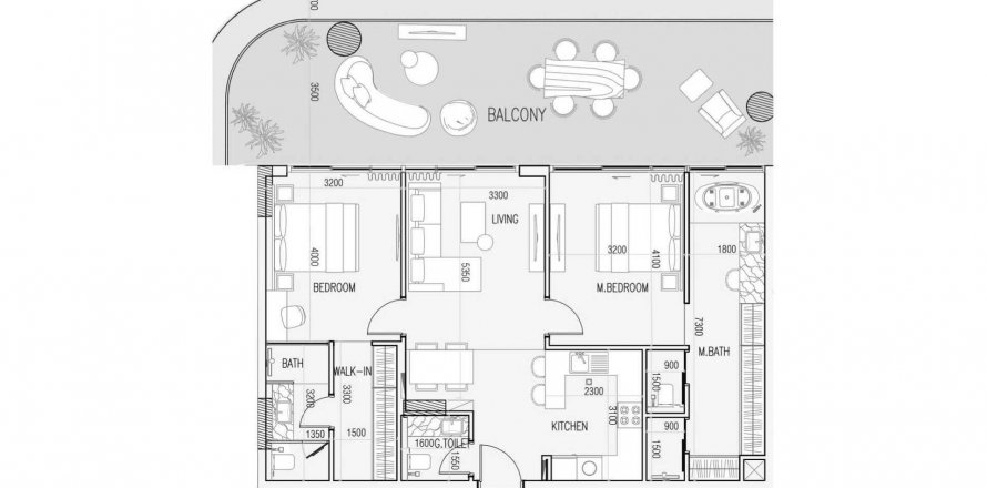 Appartamento a Al Marjan Island, Ras Al Khaimah, EAU 2 camere da letto, 171 mq. № 570307