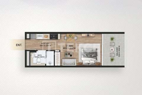 Wohnung zum Verkauf in Dubai, VAE 1 Zimmer, 38 m2 Nr. 730922 - Foto 7