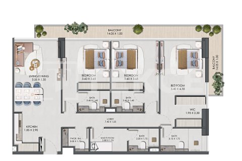 Lakás itt: Jumeirah Village Circle, Dubai, EAE, 1 szoba, 35 m², azonosító: 730923 - fénykép 18