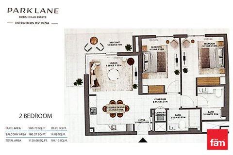 Appartement te koop in Dubai Hills Estate, Dubai, VAE 2 slaapkamers, 104.1 vr.m., nr 679760 - foto 10