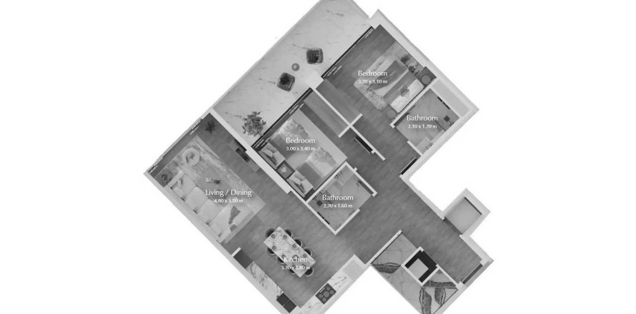Floor plan «5BR», 5 bedrooms, in Bab Al Qasr Canal View Residence 22