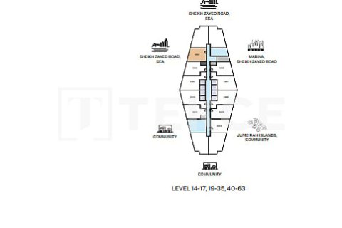 Apartmán v Jumeirah Lake Towers, Dubai, SAE 1 spálňa, 64 m2 č. 658645 - Fotografia 16