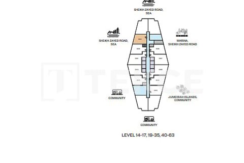 Apartmán v Jumeirah Lake Towers, Dubai, SAE 1 spálňa, 64 m2 č. 658645 - Fotografia 17