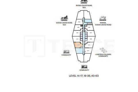 Apartmán v Jumeirah Lake Towers, Dubai, SAE 1 spálňa, 64 m2 č. 658645 - Fotografia 12