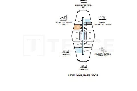 Apartmán v Jumeirah Lake Towers, Dubai, SAE 1 spálňa, 64 m2 č. 658645 - Fotografia 14