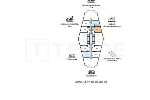 Apartmán v Jumeirah Lake Towers, Dubai, SAE 1 spálňa, 64 m2 č. 658645 - Fotografia 10
