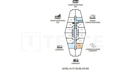 Apartmán v Jumeirah Lake Towers, Dubai, SAE 1 spálňa, 64 m2 č. 658645 - Fotografia 19
