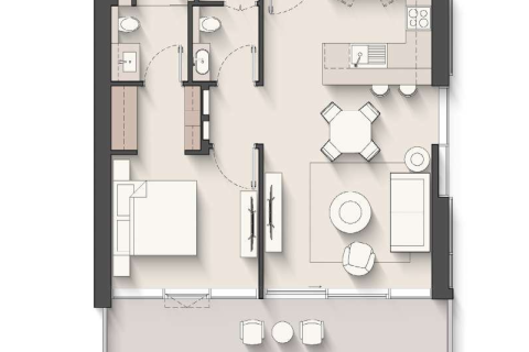 Apartament na sprzedaż w Al Hamra Village, Ras Al Khaimah, ZEA 1 pokój, 39 mkw., nr 689680 - zdjęcie 5