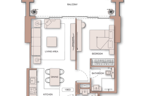 Müüa korter asukohaga Al Jaddaf, Dubai, AÜE: 1 magamistoaga, 67 m² Nr 689686 - pilt 5