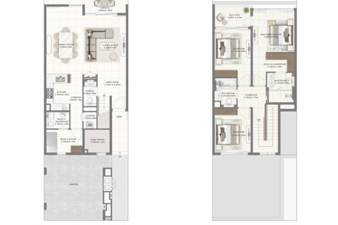 Vila u Dubai South (Dubai World Central), UAE 3 spavaćih soba, 227 m2 Br. 689926 - fotografija 3
