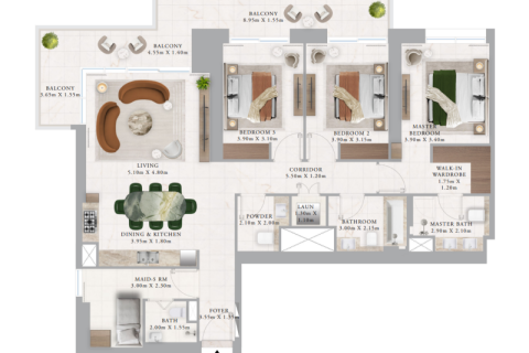 Appartement te koop in Dubai Creek Harbour (The Lagoons), Dubai, VAE 1 slaapkamer, 69 vr.m., nr 689813 - foto 5