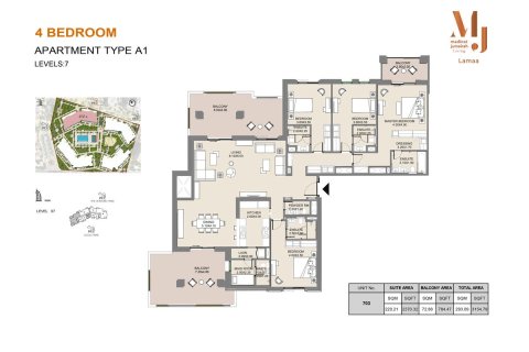 Apartament në MJL LAMAA në Umm Suqeim, Dubai, Emiratet e Bashkuara Arabe 1 dhomë gjumi, 68 m2. № 704904 - Foto 10
