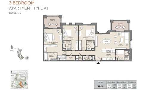 Apartment sa JADEEL sa Umm Suqeim, Dubai, UAE 1 silid-tulugan, 69 sq.m. № 704903 - larawan 9